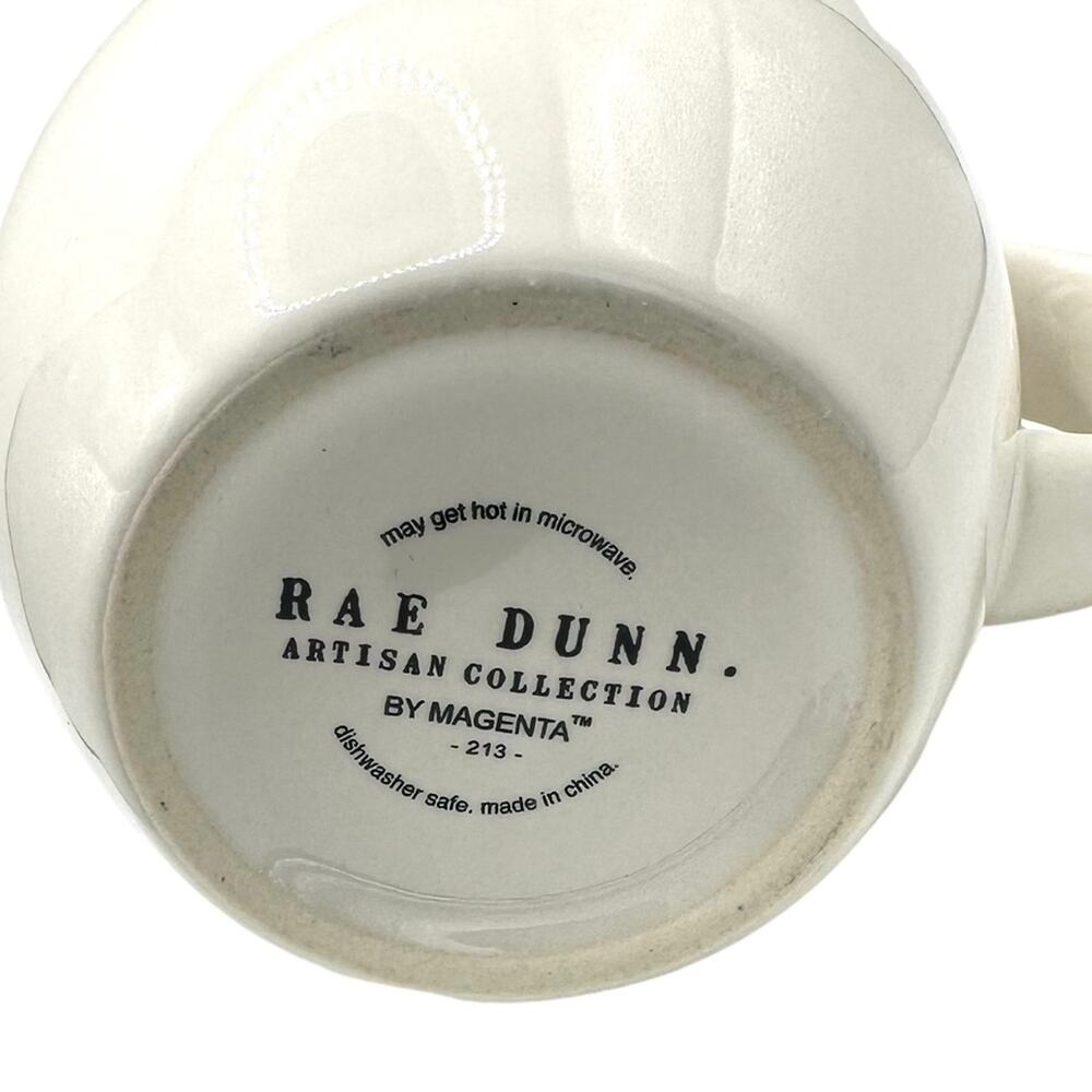 Rae Dunn Joy Mug Coffee Tea Artisan Collection Christmas Holiday Cabin Trees - Picture 4 of 5